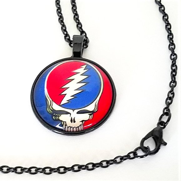 2/$15 💀 Grateful Dead "Steal Your Face" Necklace NWOT - Picture 2 of 6